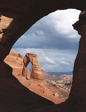 Frame on Delicate Arch